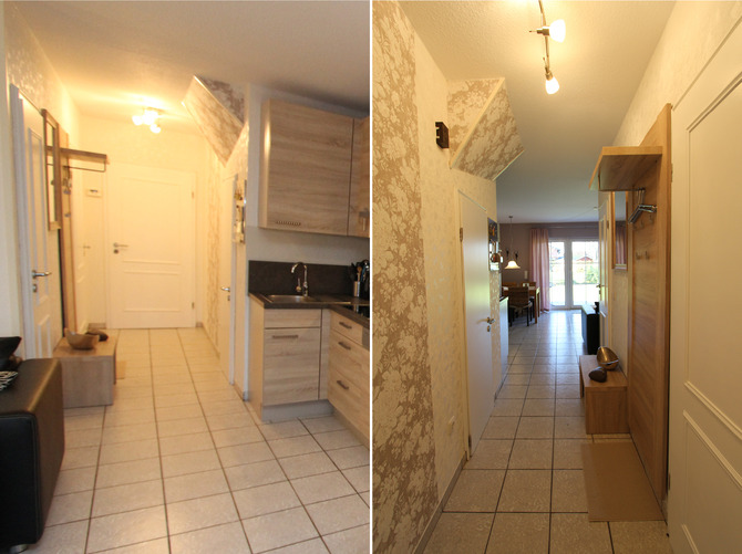 Ferienwohnung in Schönhagen - FerienWohnung Perlentaucher - Flur mit Garderobe