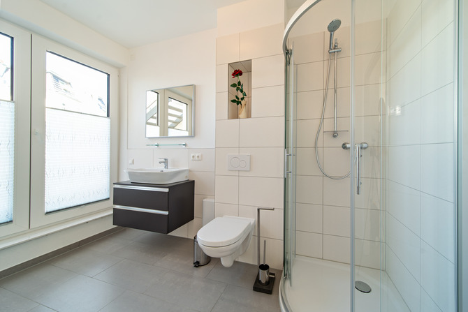 Ferienwohnung in Börgerende - Appartement 2 - Dünenblick - Badezimmer