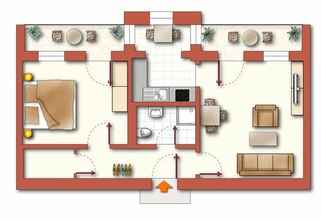 Ferienwohnung in Ahlbeck - (Brise) Villa Chrissi App. 07 - Bild 13